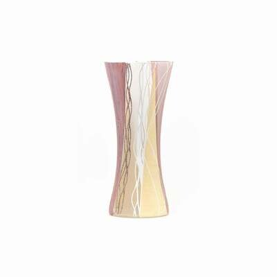 Handpainted Art Glass Vase | Interior Design Home Room Decor | Table vase 12 inch