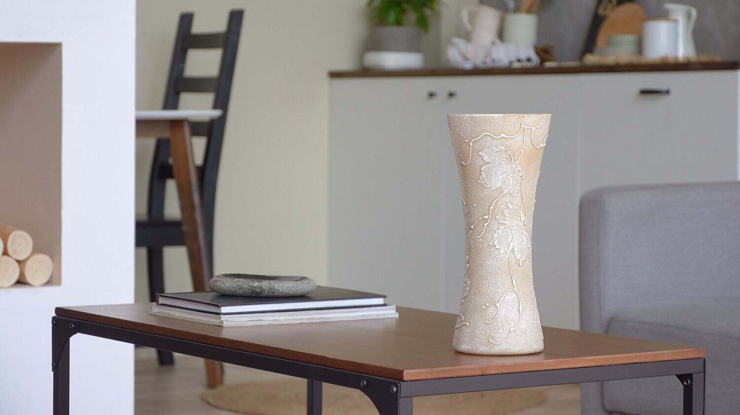Handpainted Glass Vase for Flowers | Painted Art Glass Vase | Interior Design Home Room Decor | Table vase 12 inch