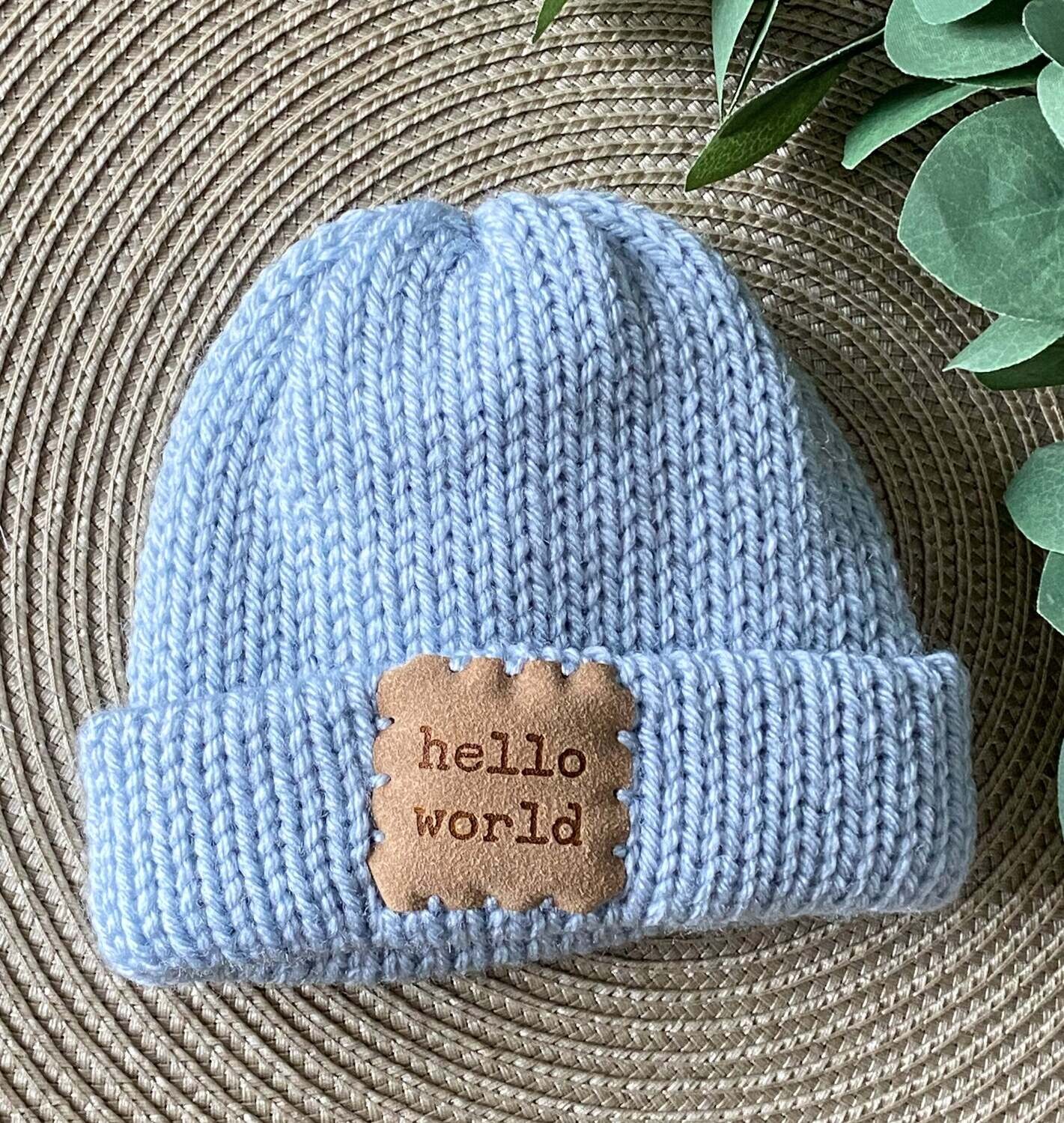 Hello World Knit Beanie 0-3 months