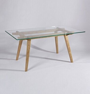 Harald Modern Dining Table - Glass & Wood