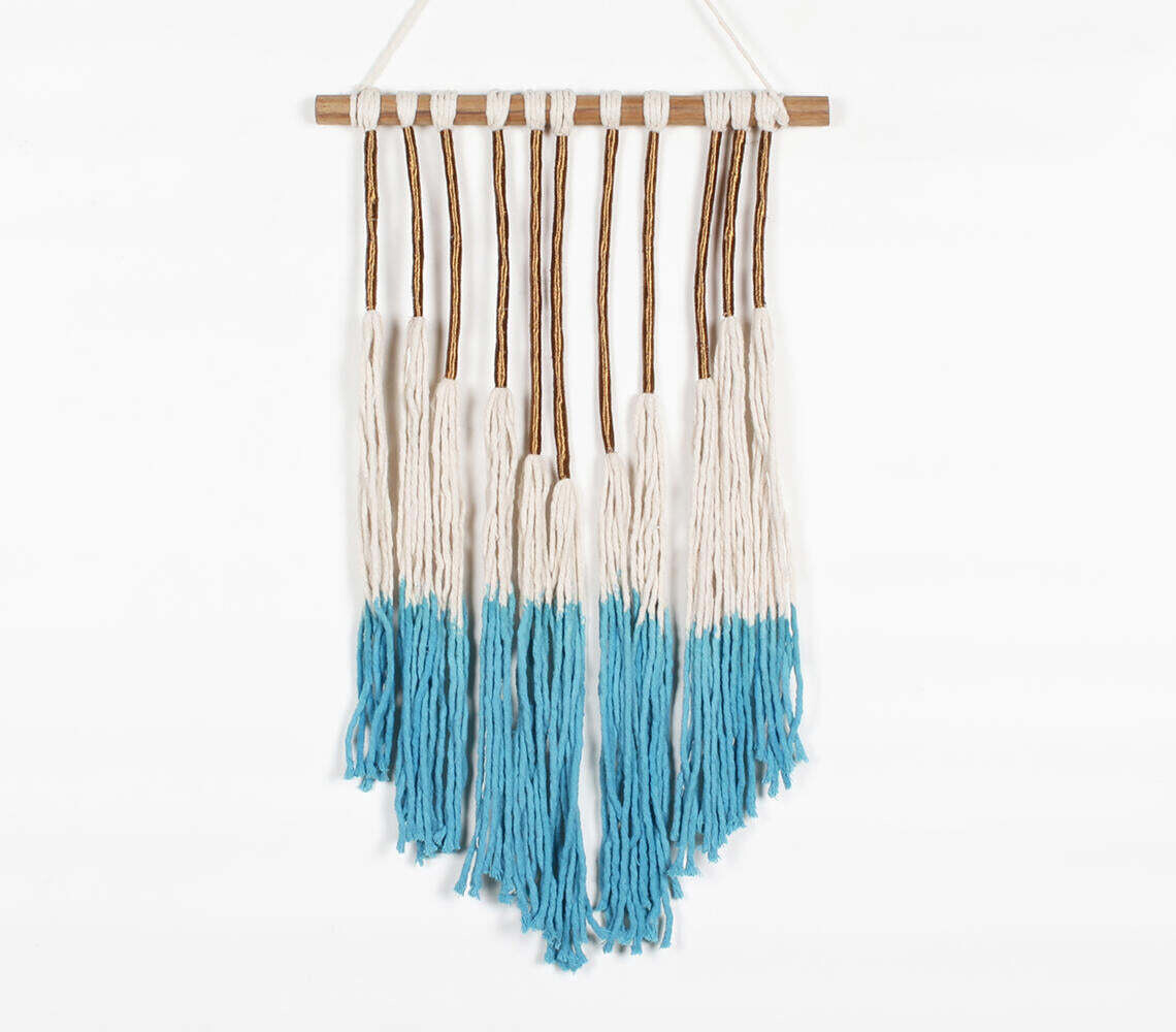 Lurex-Wrapped Ombre Wall Hanging