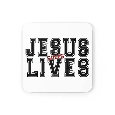 Home Decor, Coaster Set - 4 piece Home/Office, Jesus Saves Lives, Christian Inspiration