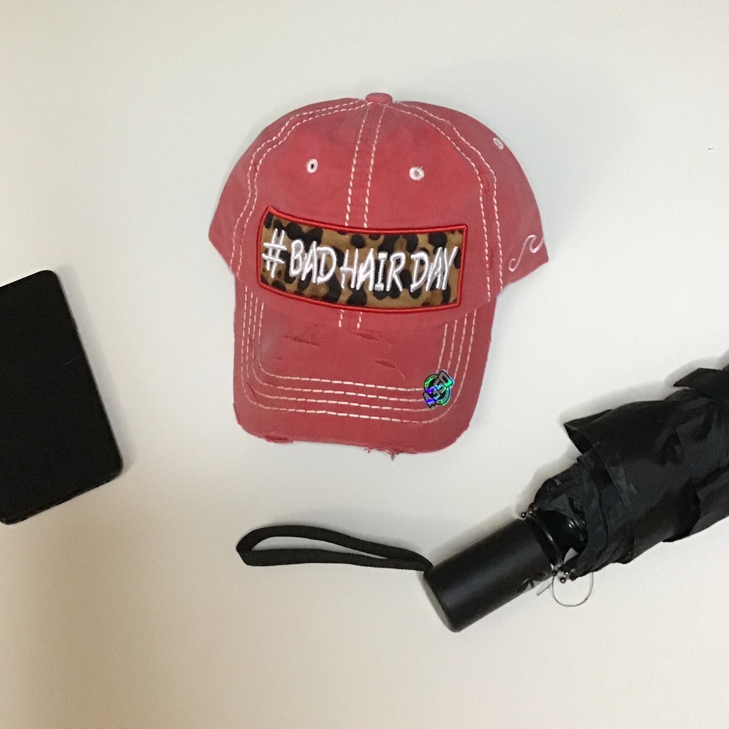 Red Distressed Dad Hat