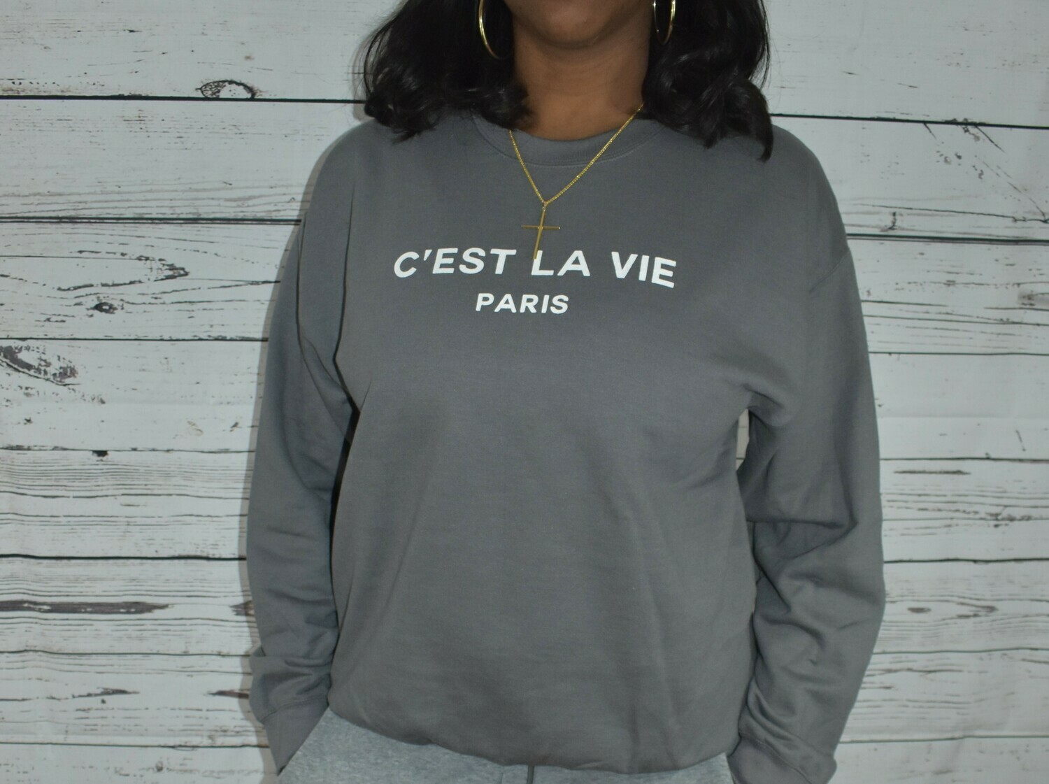 &quot;Such Is Life&quot;  Charcoal Sweatshirt