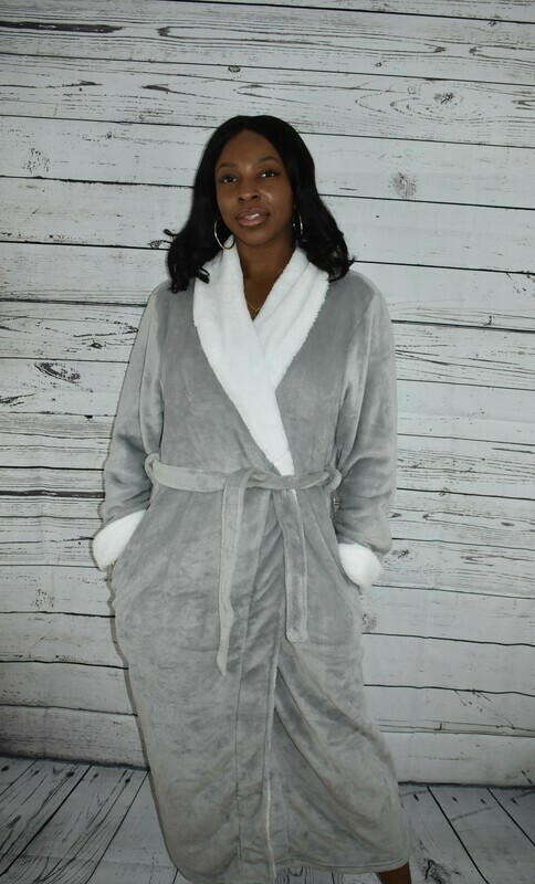 Plush Grey Robe