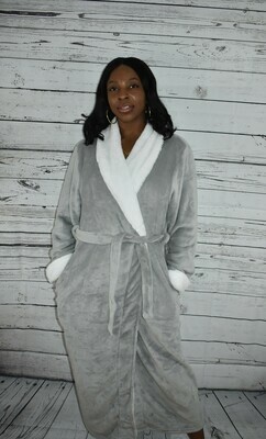Plush Grey Robe