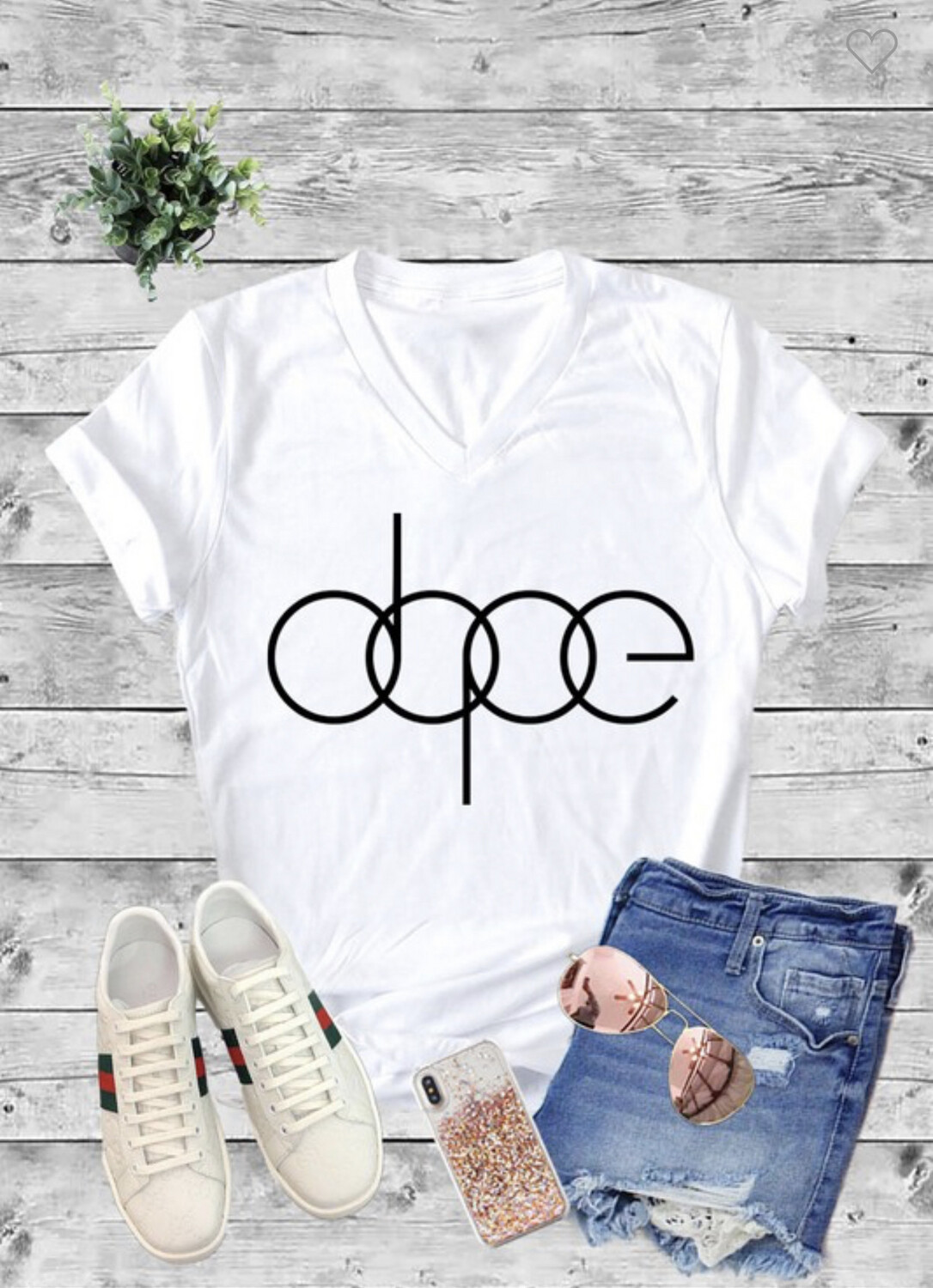 “Dope” Icy White T- Shirt