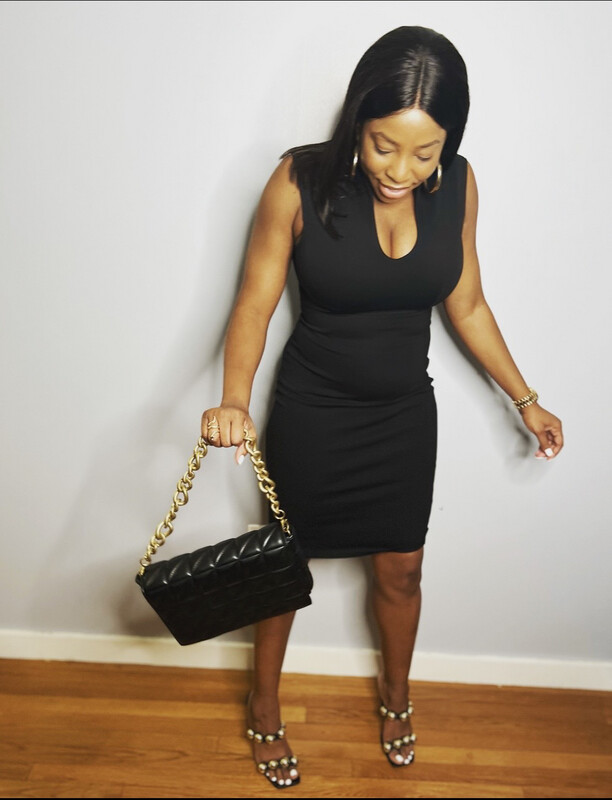 Cynthia Scoop Neck Black Dress