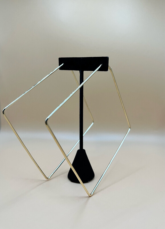 XL Square Gold Earrings