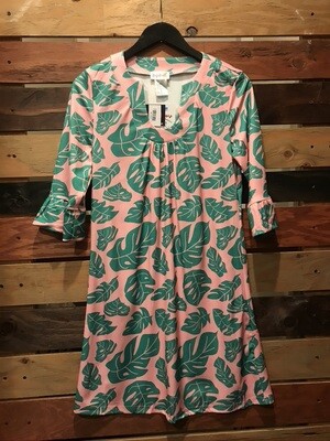 Top It Off Pink Tropical Dress