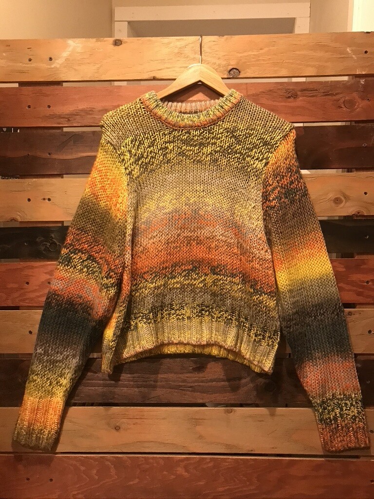 Apricot Chunky Knit Multi Colored Sweater