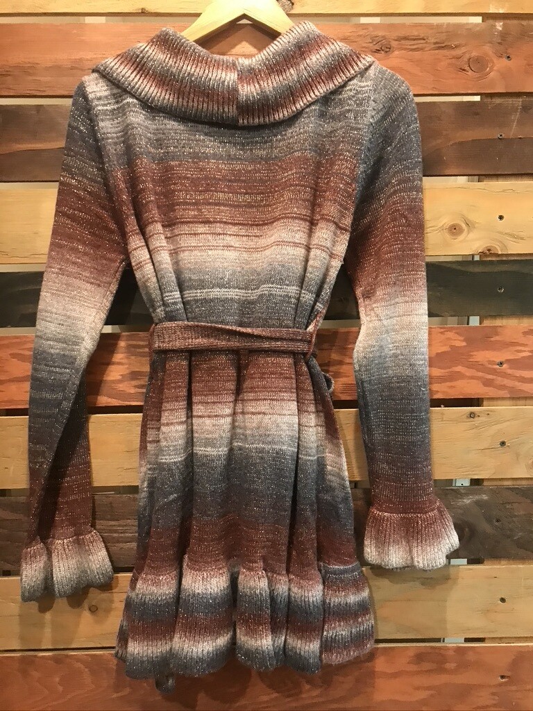 Striped Lurex Cardigan- One Size