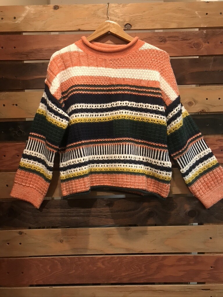 Apricot Stripe Sweater