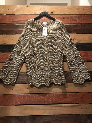 POL Multi Colored Brown/Olive Sweater