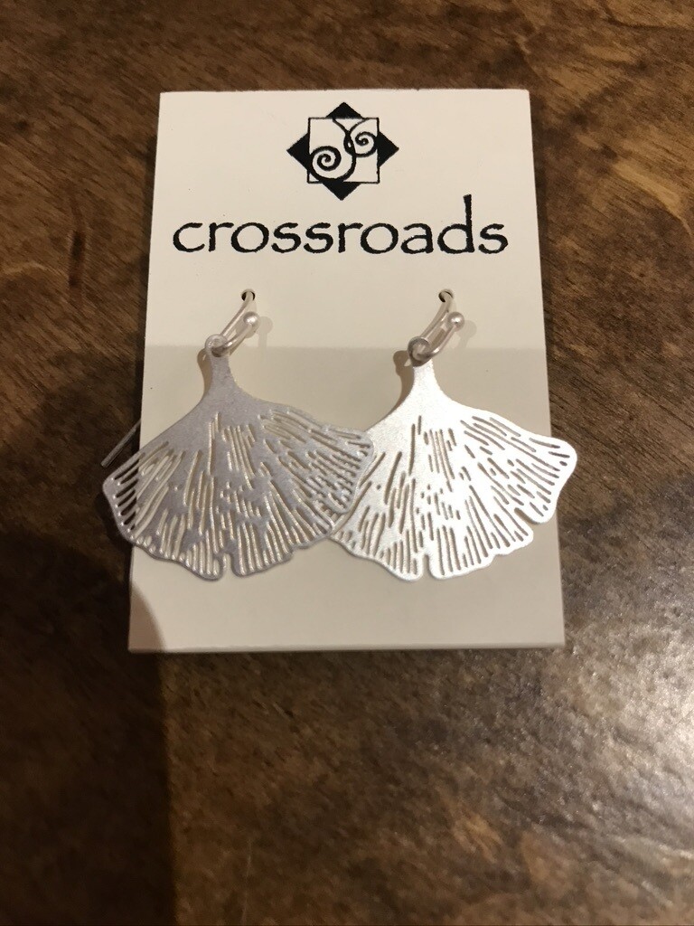 Crossroads Fin Earrings-Silver