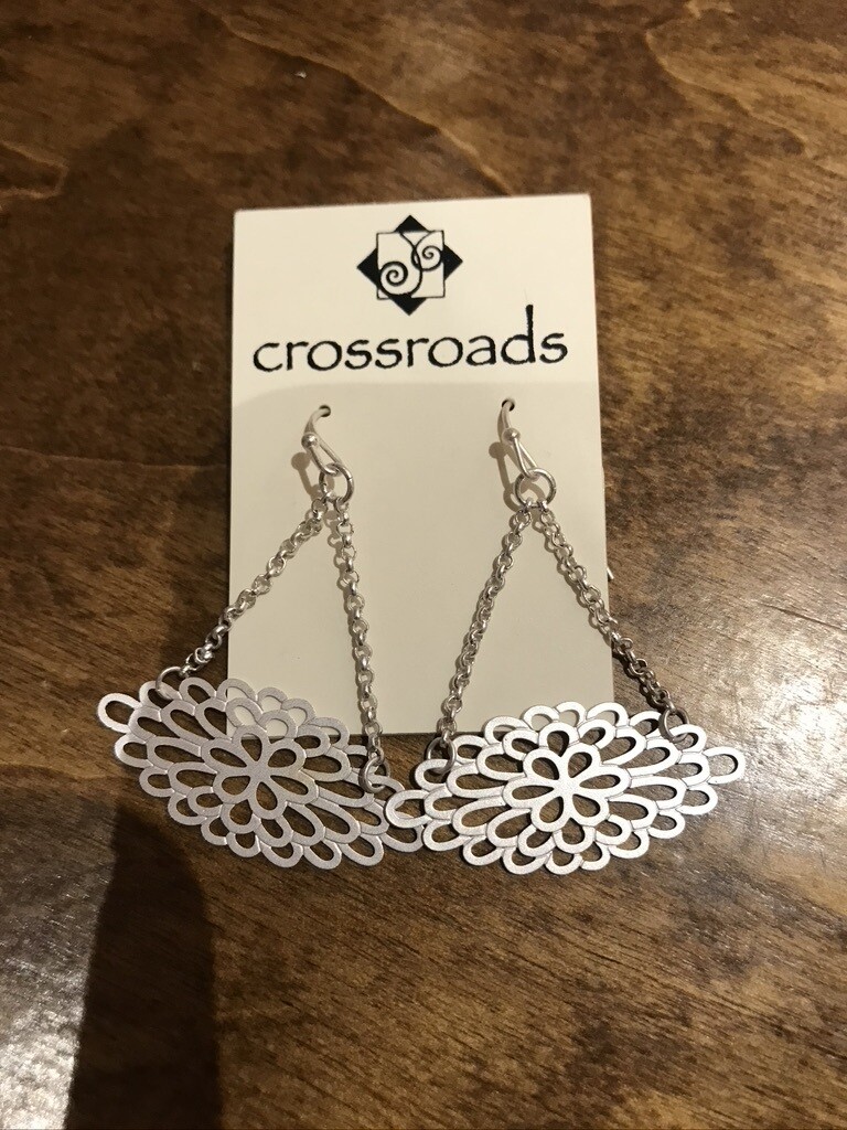 Crossroad Chandelier Earrings-Silver