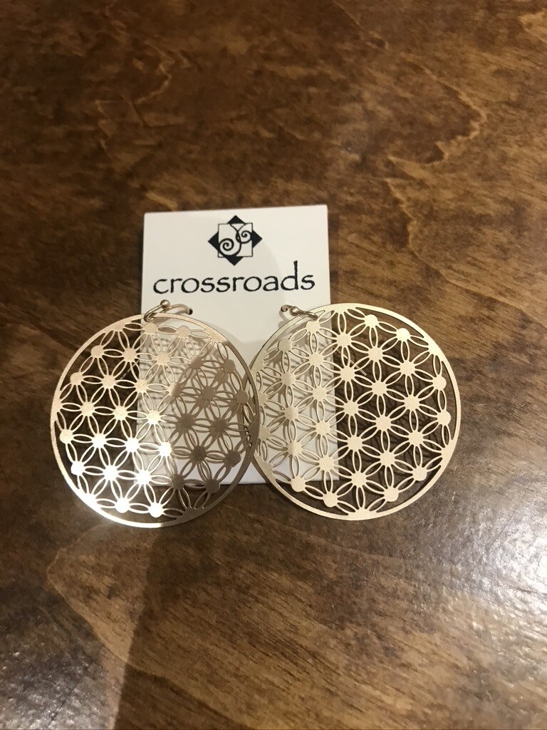 Crossroads Round Flower-Gold