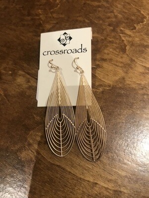 Crossroads Earrings - Oval -Gold