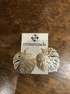 Crossroads Lily Leaf Earrings-Gold