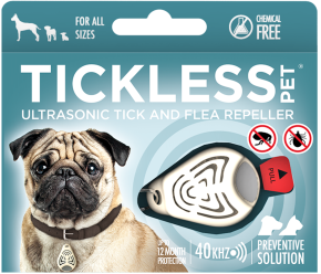 TICKLESS® Classic Pet
Ultrasonic Tick and Flea Repeller - Beige