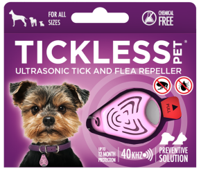 TICKLESS® Classic Pet
Ultrasonic Tick and Flea Repeller - Pink
