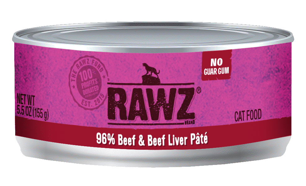 RAWZ BEEF/BEEF LIVER CAT 5.5OZ