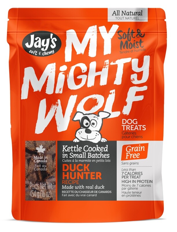 JAY&#39;S SOFT + CHEWY MY MIGHTY WOLF DUCK HUNTER RECIPE 150g/5.3oz