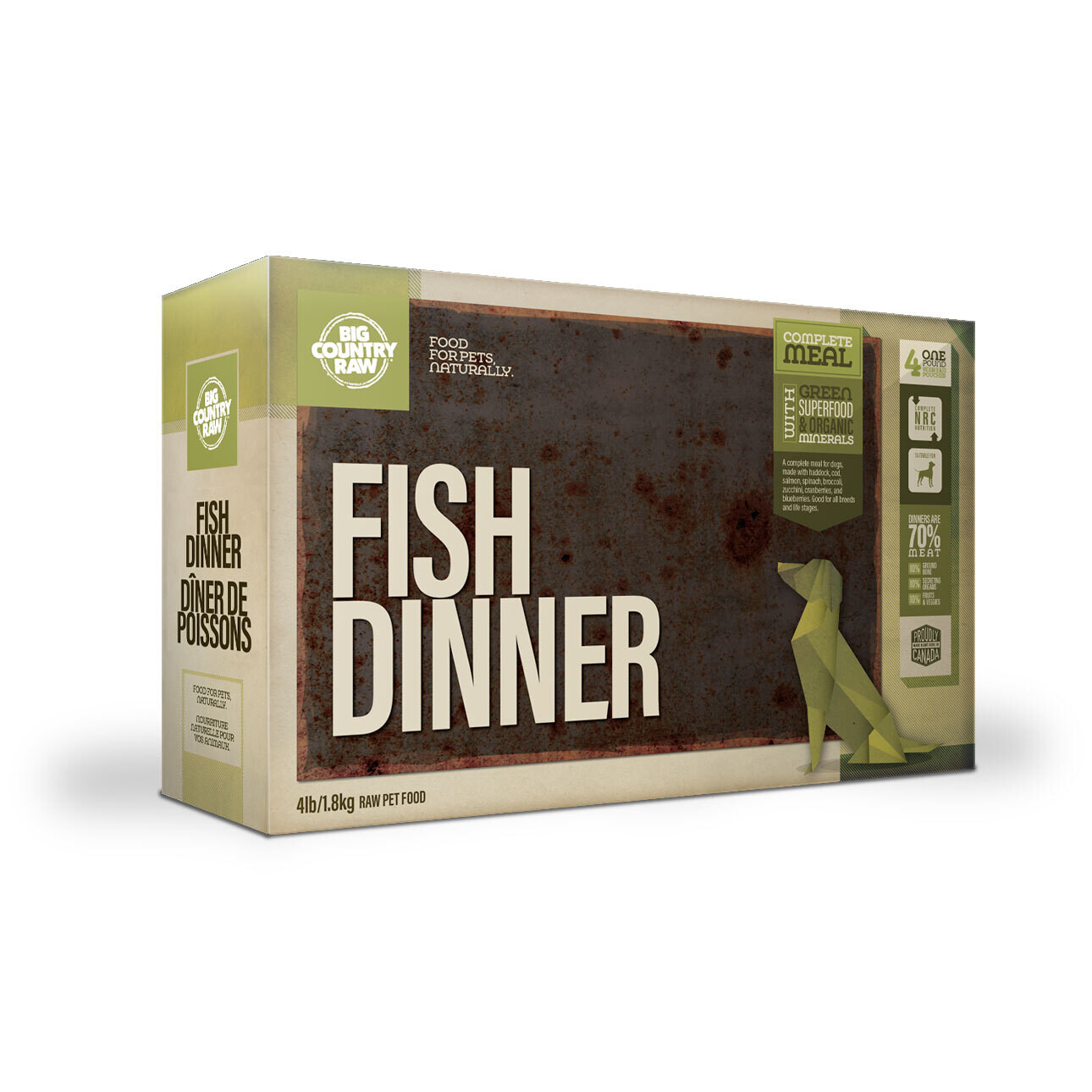 BIG COUNTRY RAW FISH DINNER 4 X 1LB