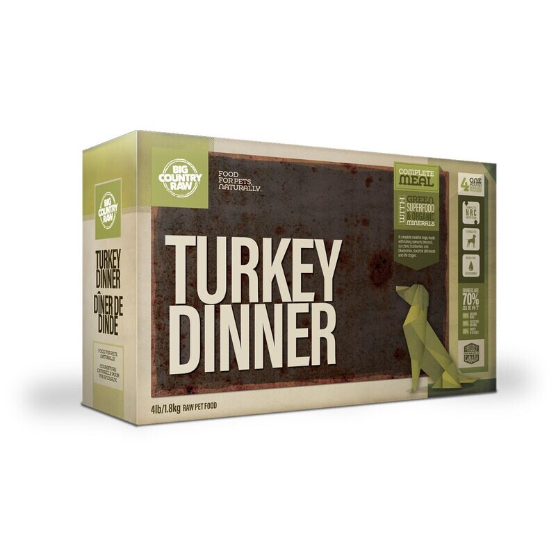BIG COUNTRY RAW TURKEY DINNER 4lb/1.8kg