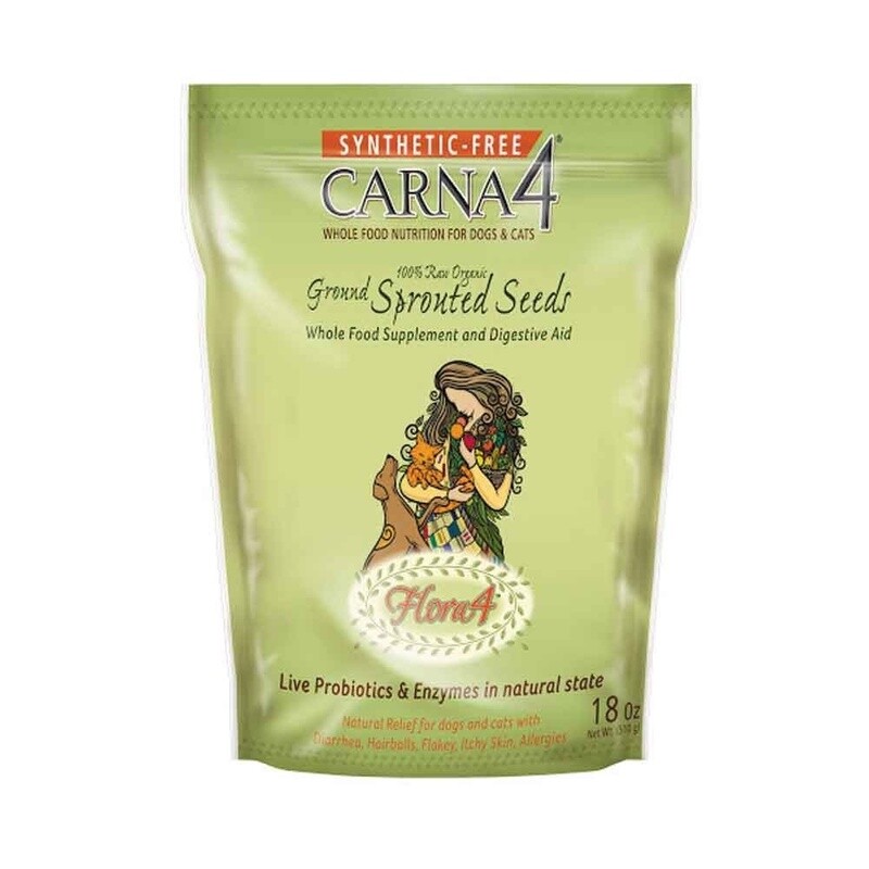 CARNA4 FLORA4 SPROUTED SEED FOOD TOPPER 18oz