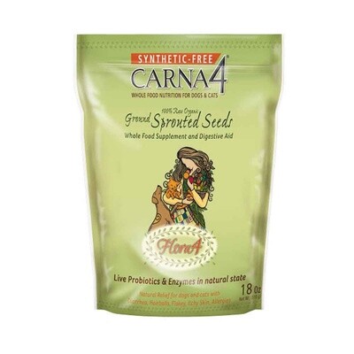 CARNA4 FLORA4 SPROUTED SEED FOOD TOPPER 18oz