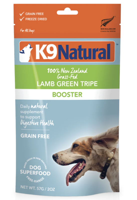 K9 NATURAL FREEZE DRIED LAMB GREEN TRIPE BOOSTER 2oz/57g