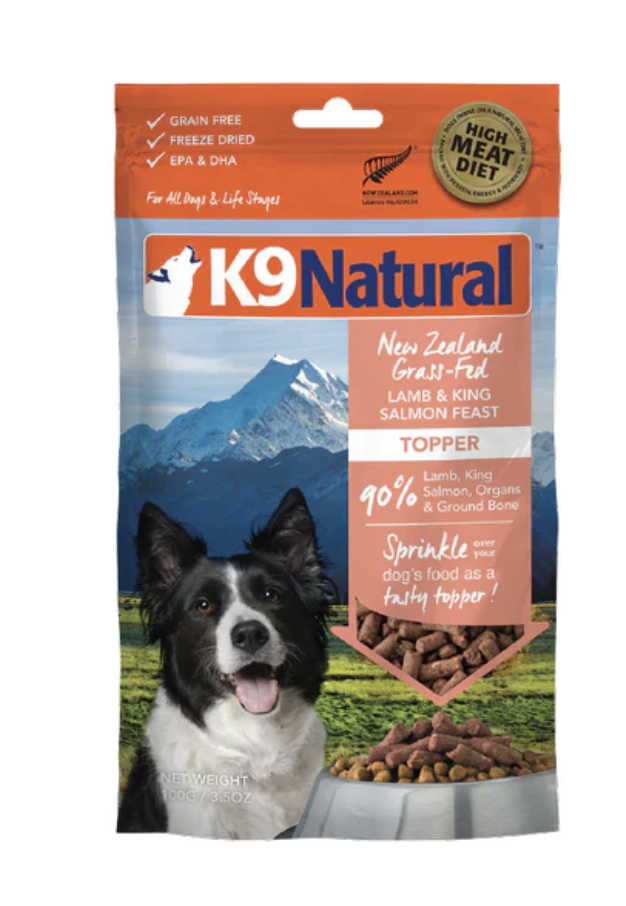 K9 NATURAL LAMB AND SALMON FEAST TOPPER 100G