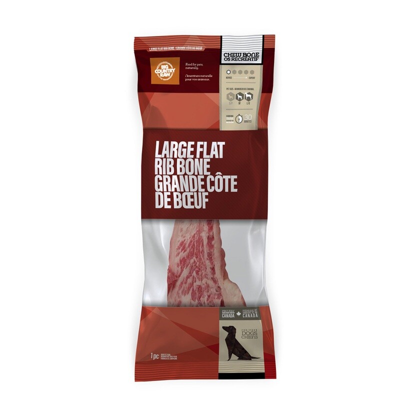 BIG COUNTRY RAW FLAT RIB BONE 1pc