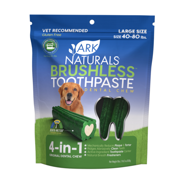 ARK NATURALS BRUSHLESS TOOTHPASTE DENTAL CHEWS 18oz - LARGE