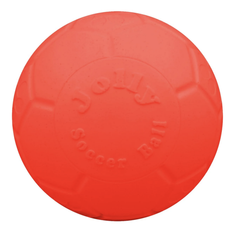 JOLLY PETS SOCCER BALL ORANGE/RED 8&quot;