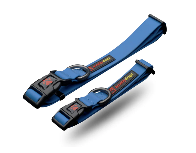 SMELLYDOGZ ADJUSTABLE COMFORT COLLAR BLUE 1&quot; WIDE LARGE