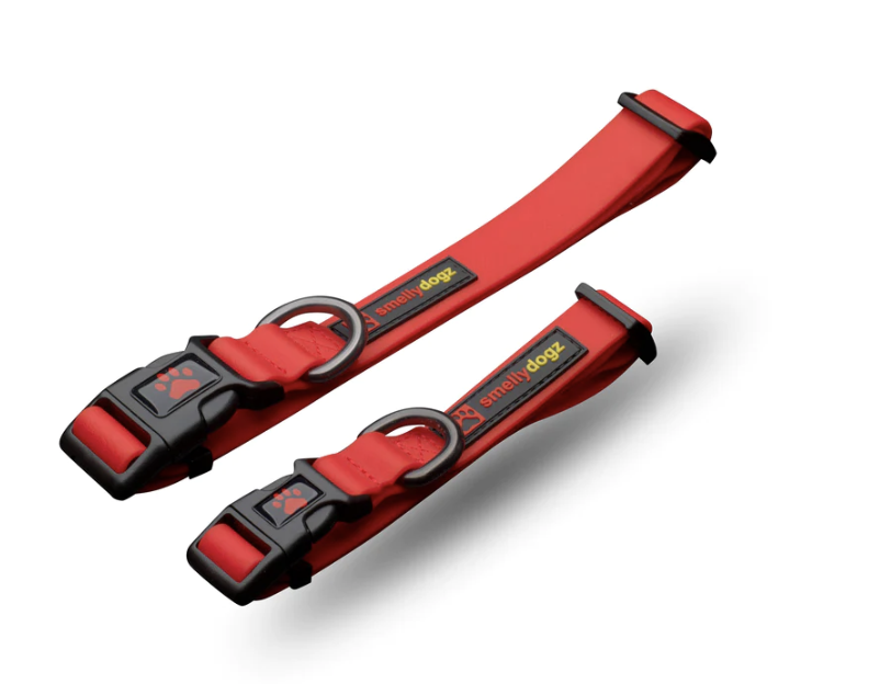 SMELLYDOGZ ADJUSTABLE COMFORT COLLAR RED 3/4&quot; WIDE SMALL