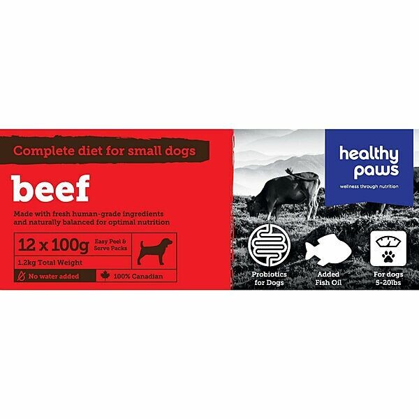 HEALTHY PAWS BEEF DINNER 12/100G