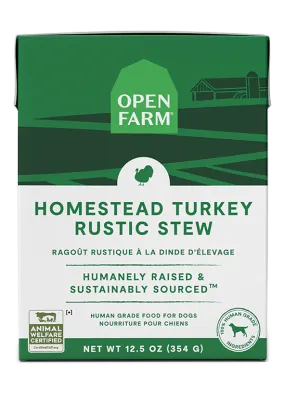 OPEN FARM DOG HOMESTEAD TURKEY RUSTIC STEW 12.5oz/354g