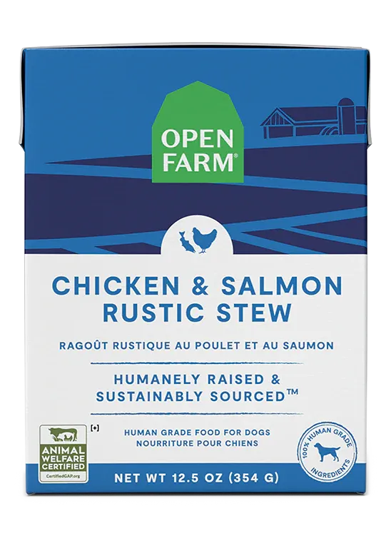 OPEN FARM DOG CHICKEN &amp; SALMON RUSTIC STEW 12.5oz/354g