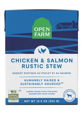 OPEN FARM DOG CHICKEN &amp; SALMON RUSTIC STEW 12.5oz/354g