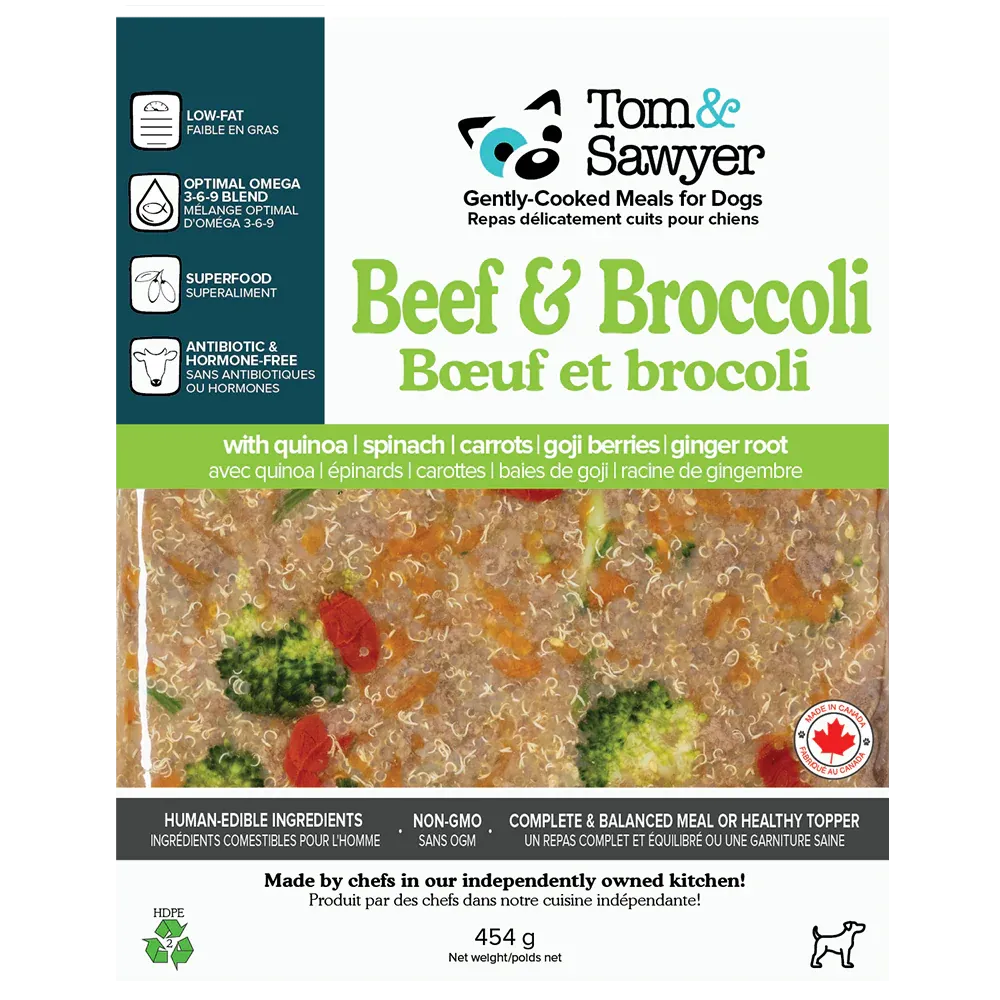 TOM &amp; SAWYER BEEF &amp; BROCCOLI 16oz/454g