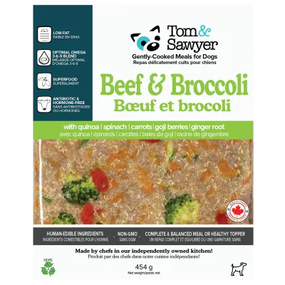 TOM &amp; SAWYER BEEF &amp; BROCCOLI 16oz/454g