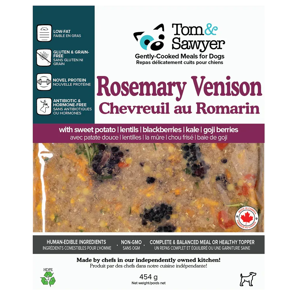 TOM &amp; SAWYER ROSEMARY VENISON 16oz/454g