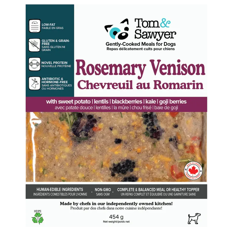 TOM &amp; SAWYER ROSEMARY VENISON 16oz/454g