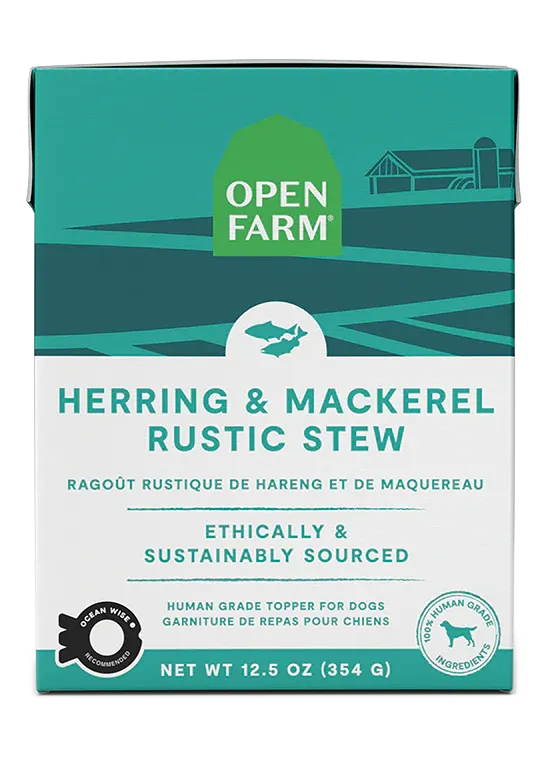 OPEN FARM DOG HERRING &amp; MACKEREL RUSTIC STEW 12.5oz/354g