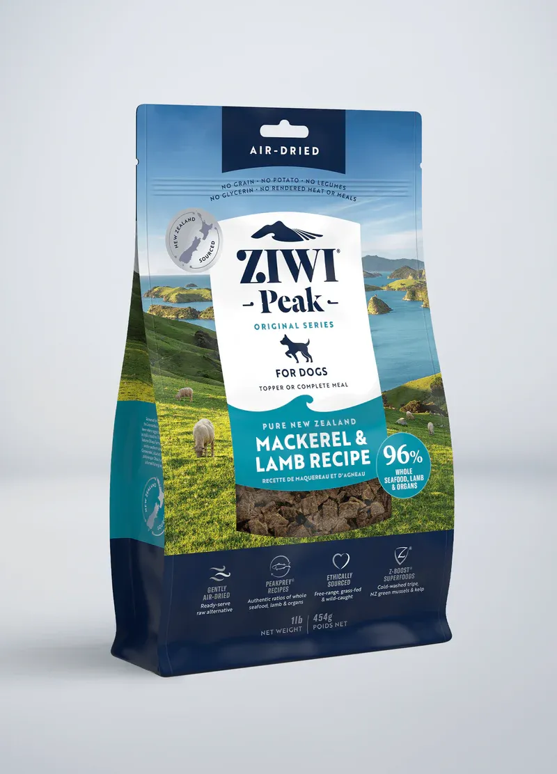ZIWI PEAK DOG MACKERAL &amp; LAMB 1lb/454g
