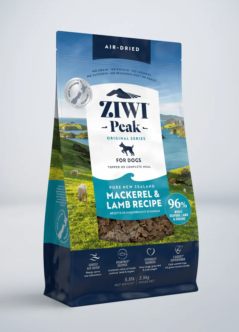 ZIWI PEAK DOG MACKERAL &amp; LAMB 5.5lb/2.5kg