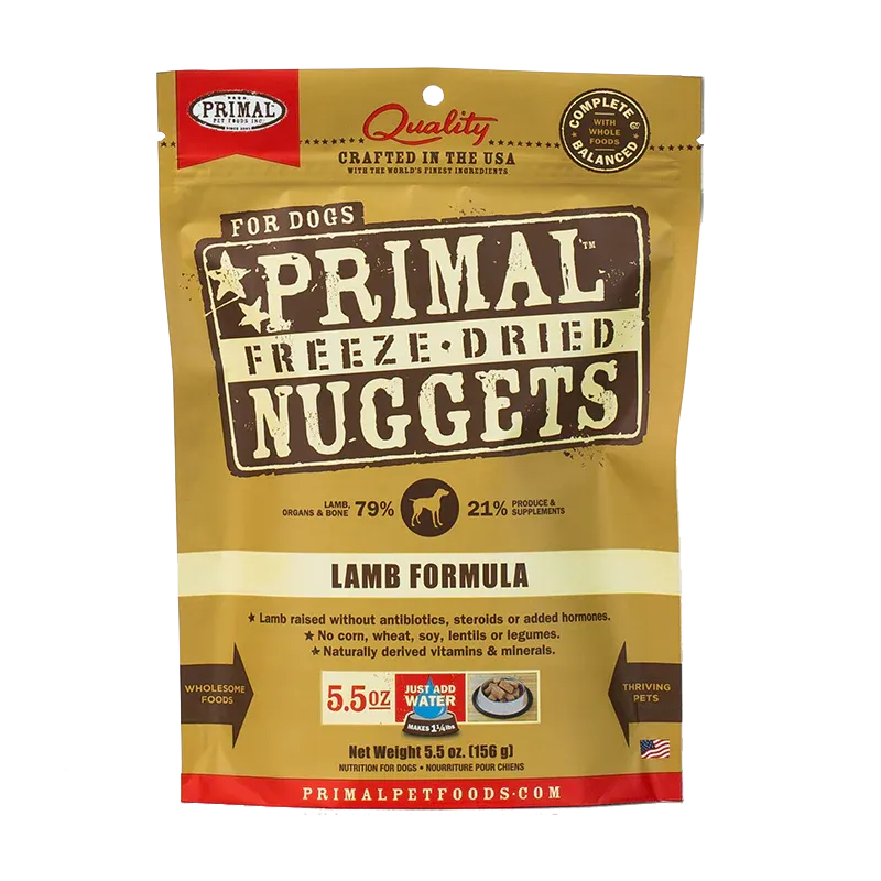 PRIMAL FREEZE DRIED LAMB 5.5oz/156g